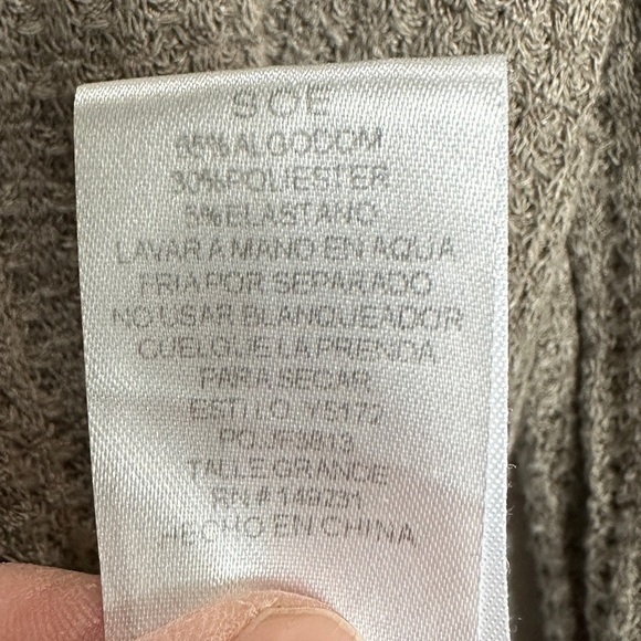 Kori America waffle knit long sleeve tunic top with ruffle hem, sz L, GUC - Picture 5 of 6